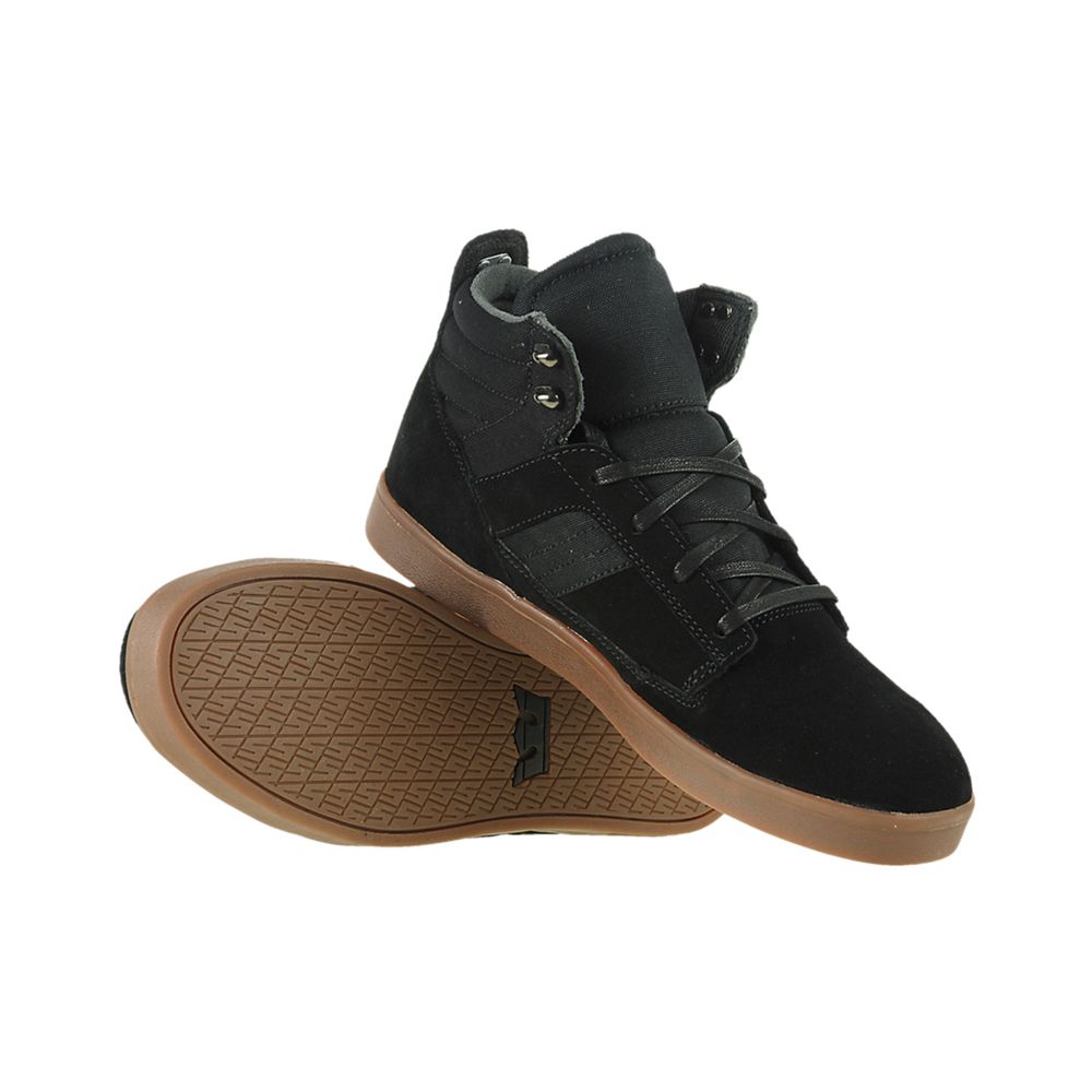 Chaussures de Skate Supra Bandit Noir Black/Suede Canvas Homme | BIP-15482366